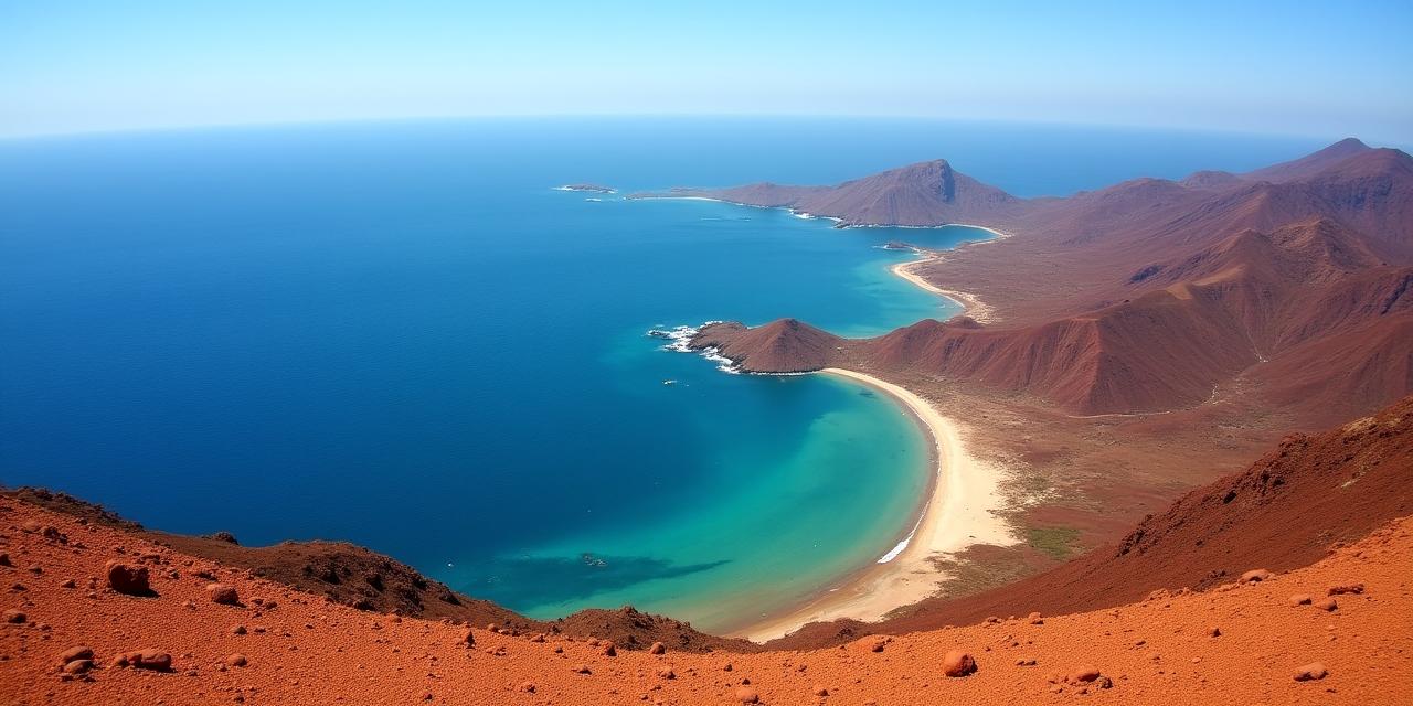 Panoramic view of Padar Island in Komodo National Park